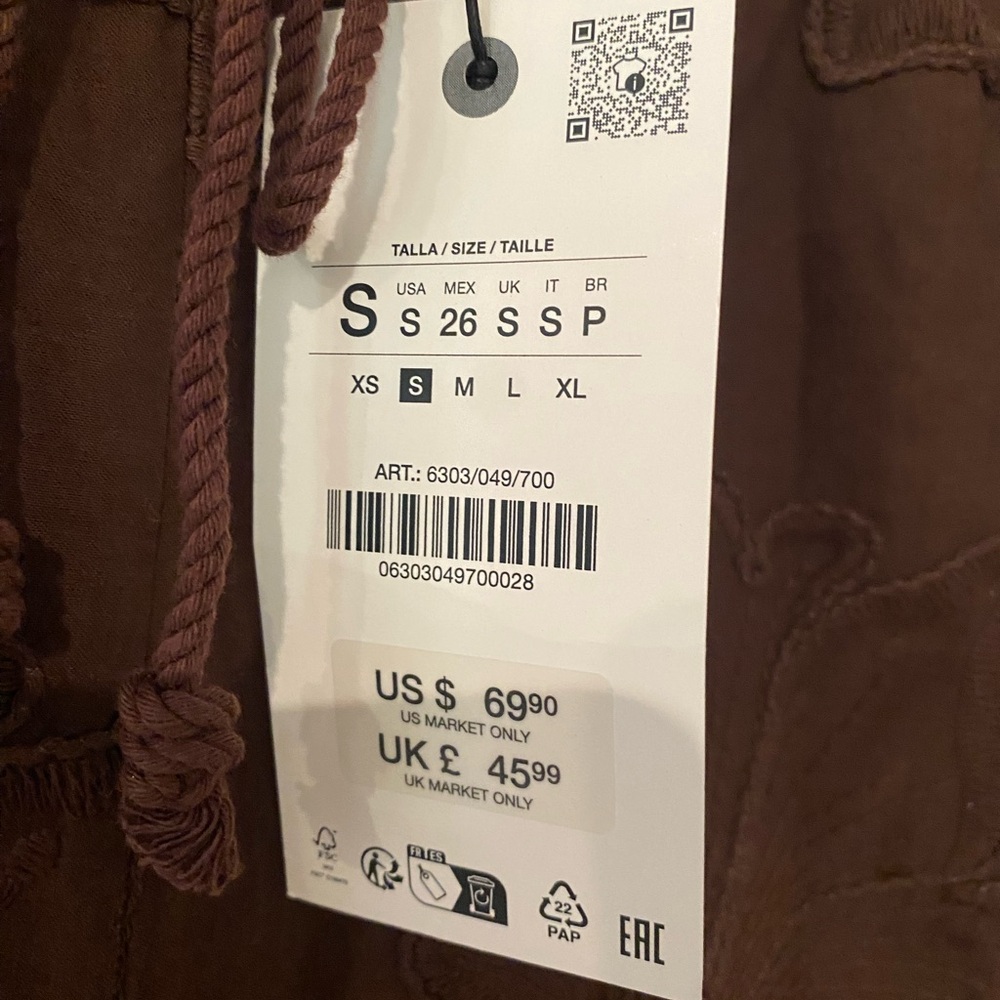 Women’s Brown Embroidered Lounge Pants - Picture 4 of 7